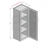 42" High Single Door Wall Cabinets