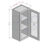 Single Glass Door Wall Cabinets