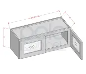 Double Glass Door Wall Stacker Cabinets