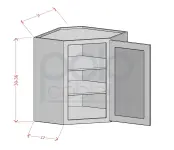 Diagonal Corner Wall Cabinets