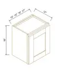 18"H Single Door Wall Cabinets