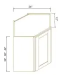 24"W Diagonal Corner Wall Cabinets