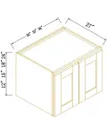 27"D Double Doors Wall Cabinets