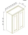 36" H Double Doors Wall Cabinets