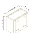 21"H Double Doors Wall Cabinets