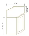 27"W Diagonal Corner Wall Cabinets