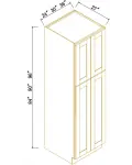 27"D Double doors Wall Pantries