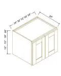 24"D Double Doors Wall Cabinets