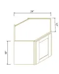 18"H Diagonal Corner Wall Cabinets