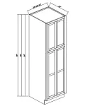 25"D Double Doors Wall Pantries