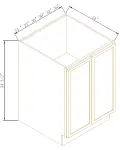 Full Height Door Bases-2Doors