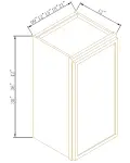 42"H Single Door Wall Cabinets