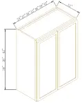 42"H Double Doors Wall Cabinets