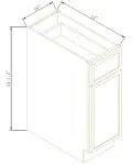 Base Waste Basket Cabinet-2Bins