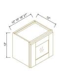 12"H Single GlassDoor Wall Cabinets