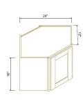 18"H Diagonal Corner Wall Cabinets