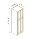 24"D Double doors Wall Pantries