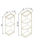 9" W Wall End Open Shelves