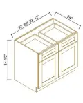 Double Drawers Double Doors Bases