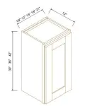 30" H Single Door Wall Cabinets
