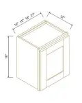 18"H Single Door Wall Cabinets