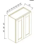 30" H Double Doors Wall Cabinets