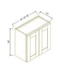 24"H Double Doors Wall Cabinets