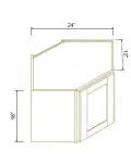 18"H Diagonal Corner Wall Cabinets
