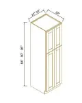 24"D Double doors Wall Pantries