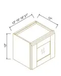 12"H Single GlassDoor Wall Cabinets