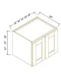 24"D Double Doors Wall Cabinets