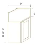 27"W Diagonal Corner Wall Cabinets