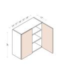30" H Double Doors Wall Cabinets