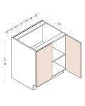 Full Height Door Bases-2Doors