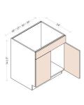 Sink Bases-2 Doors 1 False Drawer