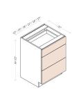Vanity Three Drawer Bases