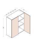 36" H Double Doors Wall Cabinets