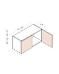 15"H Double Doors Wall Cabinets