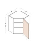 24"W Diagonal Corner Wall Cabinets
