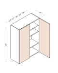 42"H Double Doors Wall Cabinets