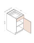 Single Door Single Drawer Bases
