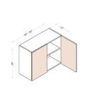 24"H Double Doors Wall Cabinets
