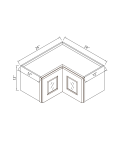 Gabinete de pared de fácil alcance con puerta de vidrio, 12" H