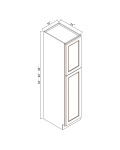 Despensas de pared de una puerta, 24"D