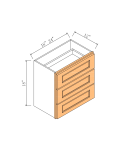 Gabinetes de pared con cajones para baño