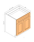 Bases de un cajón y dos puertas