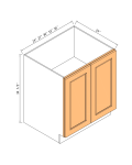 Bases de puerta de altura completa - 2 puertas