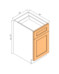Gabinete base con bote de basura - 2 botes