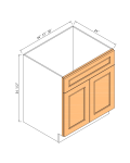 Bases para fregadero - 2 puertas, 1 cajón falso