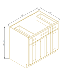 Mueble de baño combinado de un lavabo con 4 puertas
